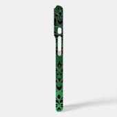 Coques Case-Mate iPhone SKULL RIDERS BLACK GREEN DAMASK GEM Jade (Verso / Gauche)