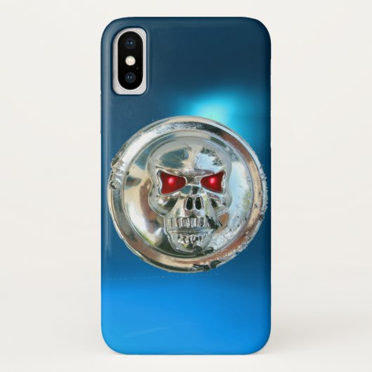 Coques Case-Mate iPhone SKULL RIDERS MONOGRAMME bleu (Dos)