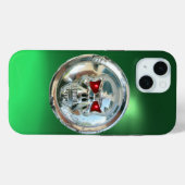 Coques Case-Mate iPhone SKULL RIDERS MONOGRAMME vert (Verso (horizontal))