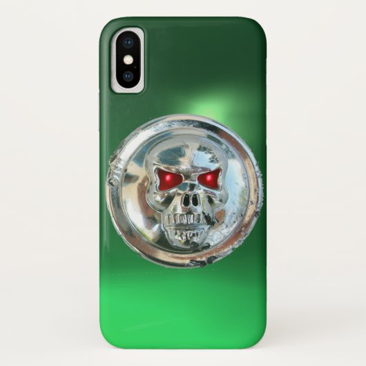 Coques Case-Mate iPhone SKULL RIDERS MONOGRAMME vert (Dos)