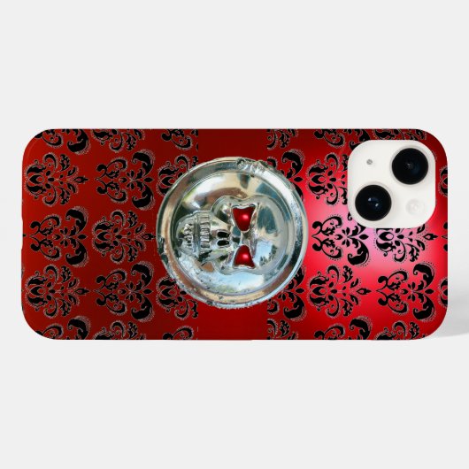 COQUES Case-Mate iPhone SKULL RIDERS RED BLACK DAMASK (Verso (horizontal))