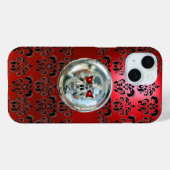 COQUES Case-Mate iPhone SKULL RIDERS RED BLACK DAMASK (Verso (horizontal))