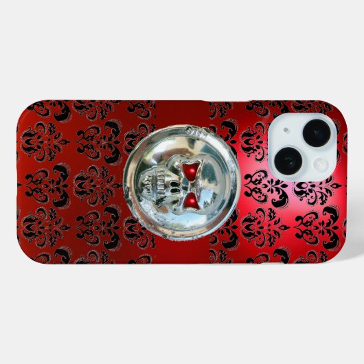 COQUES Case-Mate iPhone SKULL RIDERS RED BLACK DAMASK (Verso (horizontal))