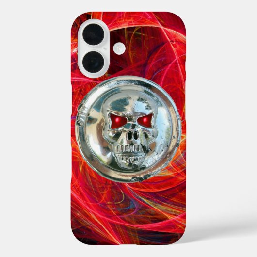 Coques Case-Mate iPhone SKULL RIDERS rouge gris doux (Verso)