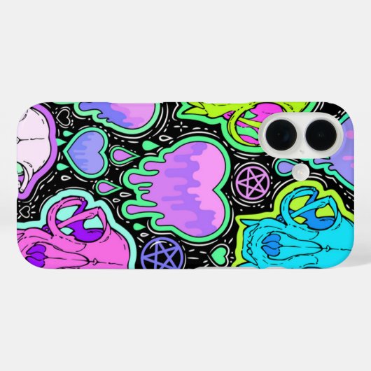 Coques Case-Mate iPhone Skulls and hearts (Verso (horizontal))