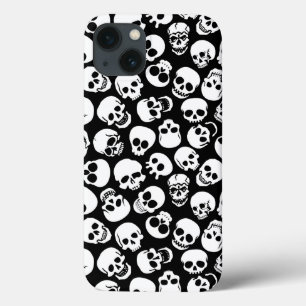 Etui iPhone Case-Mate Skulls in Black Background Pattern