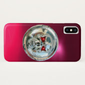 Coques Case-Mate iPhone SKULT RIDERS MONOGRAM rose (Dos (Horizontal))