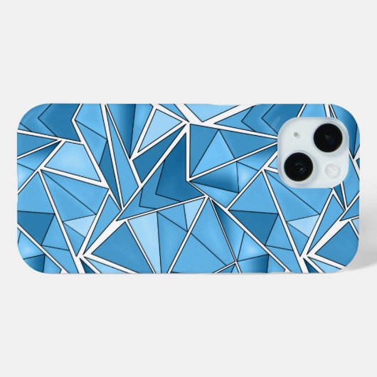 Coques Case-Mate iPhone Sky blue and blue geometric shapes pattern modern  (Verso (horizontal))