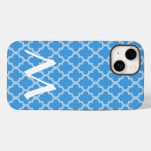 Coques Case-Mate iPhone Sky Blue Marocain Moods Quatrefoil (Verso (horizontal))