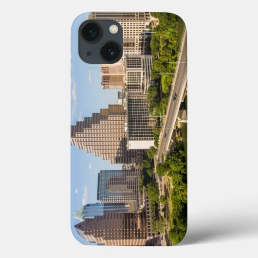 Coques Case-Mate iPhone Skyline du centre-ville sur Lady Bird Lake (Verso)