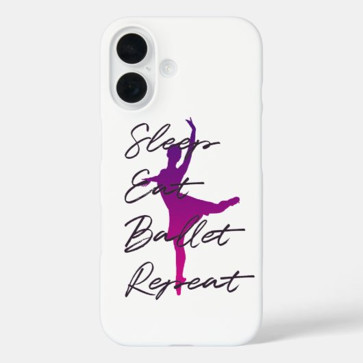 Coques Case-Mate iPhone Sleep Eat Ballet Repeat Balletcore – Pink Dance  (Verso)