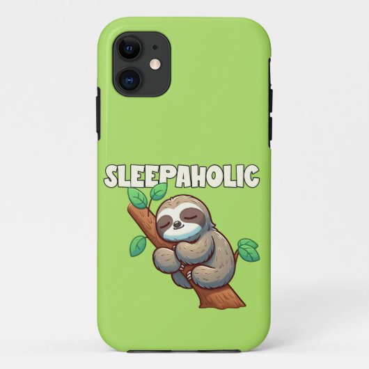 Coques Case-Mate iPhone Sleepaholic - Amateurs de sommeil - Sleeping Sloth (Dos)
