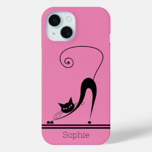 Coque Pour iPhone 15 Sleepy Kitty Personnalisé