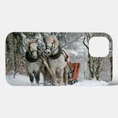 Coques Case-Mate iPhone Sleigh Ride in Winter Wonderland (Verso (horizontal))
