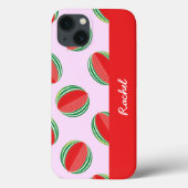 Coques Case-Mate iPhone Sliced watermelon pattern on pink (Verso)