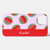Coques Case-Mate iPhone Sliced watermelon pattern on pink (Verso (horizontal))