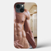 Coques Case-Mate iPhone SlipperyJoe cheminée homme musclé six pack abs (Verso)