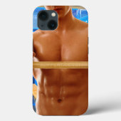Coques Case-Mate iPhone SlipperyJoe homme musclé abs vestiaire pièce carre (Verso)