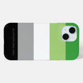 Coques Case-Mate iPhone SlipperyJoe's Aromantic Pride Drapeau gay cadeaux (Verso (horizontal))
