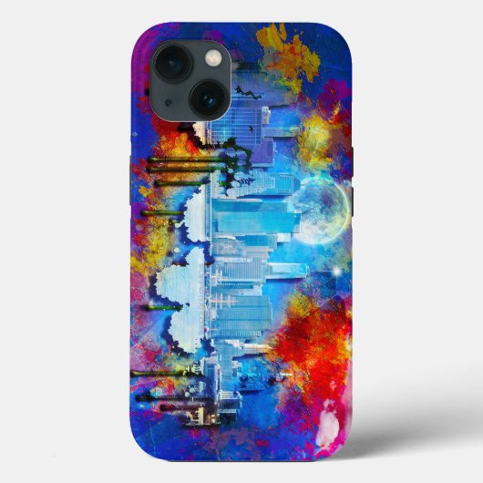 Coques Case-Mate iPhone SlipperyJoe's gratte-ciel NYC bâtiments artwork gr (Verso)
