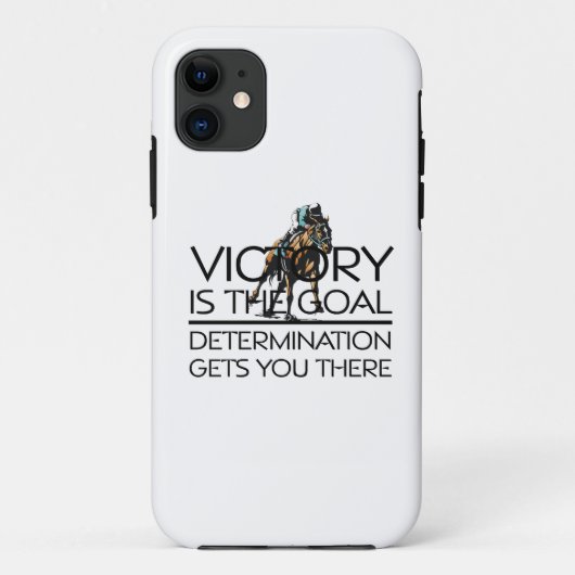 Coques Case-Mate iPhone Slogan SUPÉRIEUR de victoire de course de cheval (Dos)