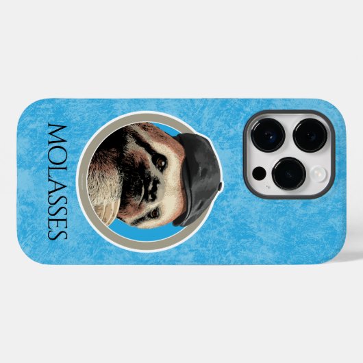 Coques Case-Mate iPhone Sloth (dans Baker Boy casquette) (Verso (horizontal))