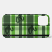 Coques Case-Mate iPhone SLYTHERIN™ Tartan Plaid Motif (Verso (horizontal))