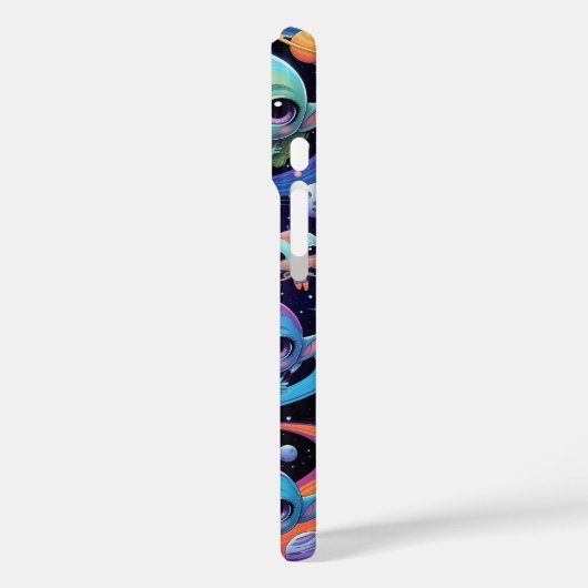 Coques Case-Mate iPhone Small Multi-Coloured Aliens in Space (Verso / Gauche)