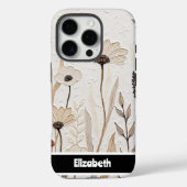 Coques Case-Mate iPhone Smartphone floral neutre Impasto textuel (Verso)