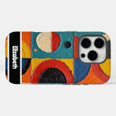 Coques Case-Mate iPhone Smartphone géométrique Impasto texturé (Verso (horizontal))