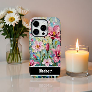 Coques iPhone 16 Pro Smartphone Jardin Floral Peint Vibrant