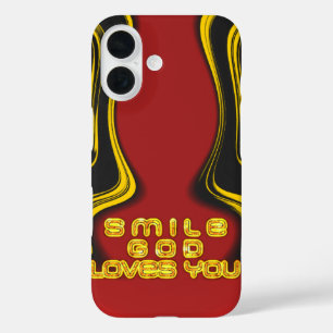 Coques iPhone 16 Smile God Loves You Personnaliser Produit