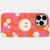 Coques Case-Mate iPhone Smile - rose, orange et crème (Verso (horizontal))