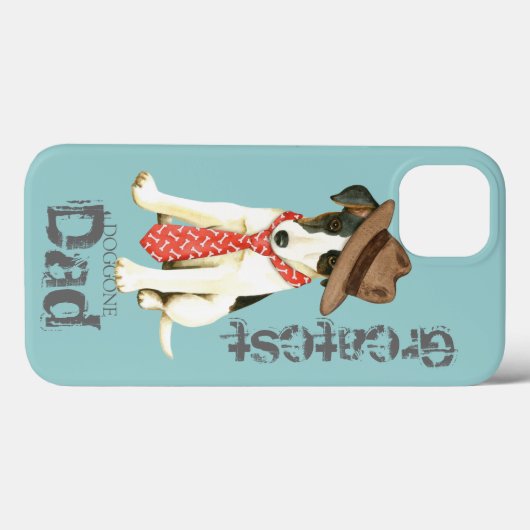Coques Case-Mate iPhone Smooth Fox Terrier Papa (Verso (horizontal))