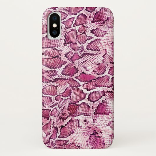 Coques Case-Mate iPhone Snakeskin rose (Dos)