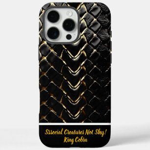 Coques iPhone 16 Pro Max Snakeskin scintillant présentant l'art de la natur