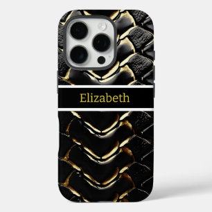 Coques iPhone 16 Pro Snakeskin scintillant présentant l'art de la natur