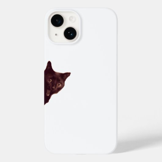Coques Case-Mate iPhone “Sneaky Black Cat Peeking Phone Case” (Verso)
