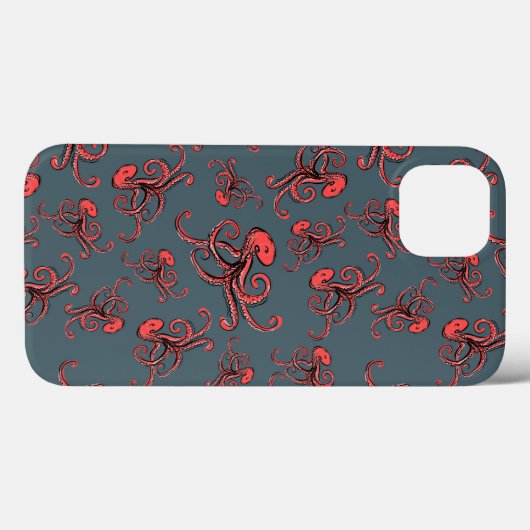 Coques Case-Mate iPhone Sneaky Octopus Pattern (Verso (horizontal))