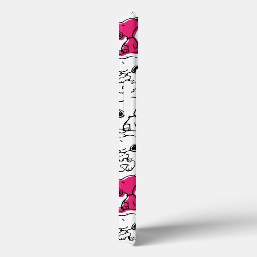 Coques Case-Mate iPhone Snoopy Black & Magenta Pattern (Verso / Droite)