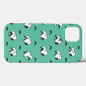 Coques Case-Mate iPhone Snoopy Mustaches & Teal Pattern (Verso (horizontal))