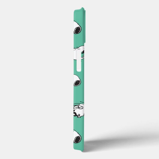 Coques Case-Mate iPhone Snoopy Mustaches & Teal Pattern (Verso / Droite)