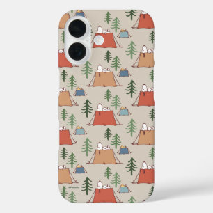 Coques iPhone 16 Snoopy & Woodstock Go Camping Motif