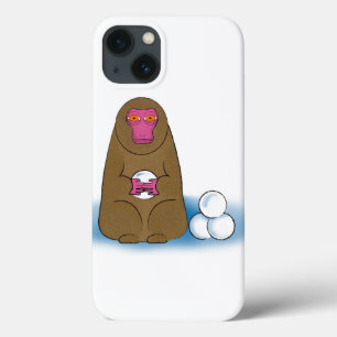 Etui iPhone 13 Snow Monkey Snowball Fighter