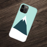 Coque Pour iPhone 15 Snow Mountain Scandinavian Winter Minimum Blue<br><div class="desc">Simple et élégant coque iphone de montagne des neiges avec une illustration graphique branchée d'une montagne en bleu marine,  un pic enneigé blanc et un ciel bleu pâle arrière - plan dans un style minimaliste scandinave "scandi".</div>