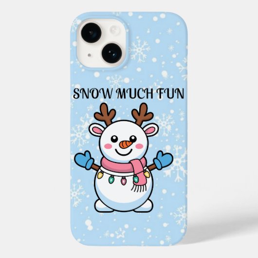 Coques Case-Mate iPhone Snow Much Fun | Cute Snowman Phone Case (Verso)