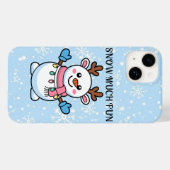 Coques Case-Mate iPhone Snow Much Fun | Cute Snowman Phone Case (Verso (horizontal))