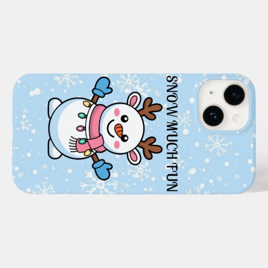 Coques Case-Mate iPhone Snow Much Fun | Cute Snowman Phone Case (Verso (horizontal))