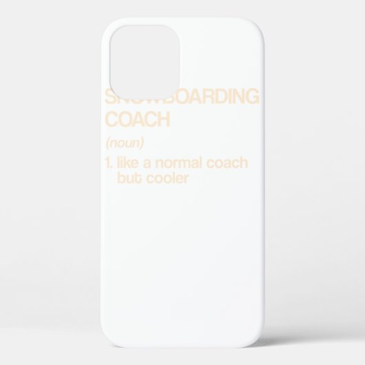 Coques Case-Mate iPhone Snowboard Coach Définition Funny Snowboardeur (Verso)