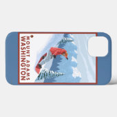 Coques Case-Mate iPhone Snowboarder Scene - Mount Adams, Washington (Verso (horizontal))